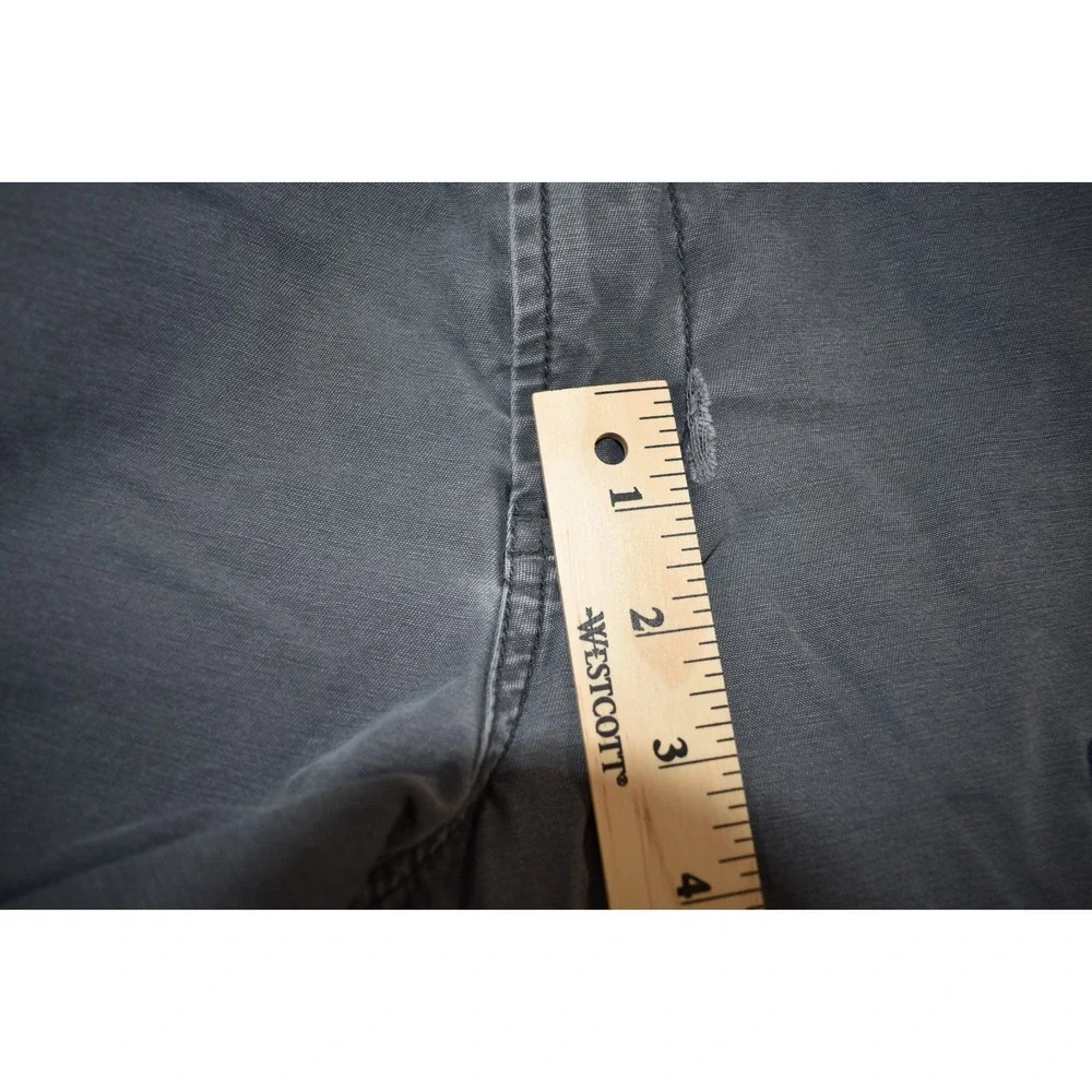 Arizona Jean Co. Men's Gray Cotton Canvas Cargo Shorts Flat Front Zip Pockets